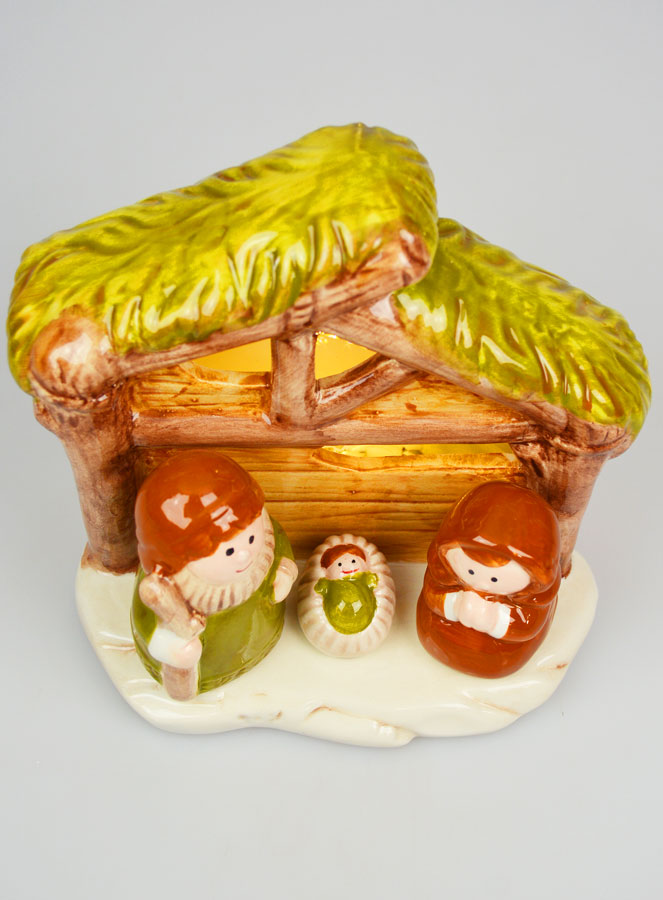Crèche de Noël Lumineuse Dolomite - 14cm (pic 2)