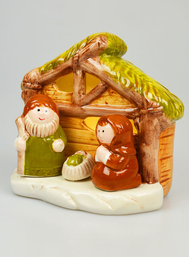 Crèche de Noël Lumineuse Dolomite - 14cm (pic 3)
