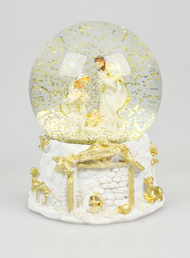 Boule de Noël en Verre 10cm - Nativité (pic 1)