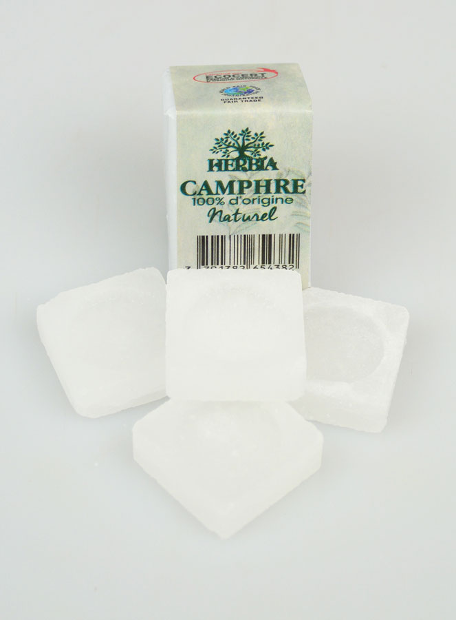 Camphre Naturel en Cube Label Ecocert - 18g (pic 1)