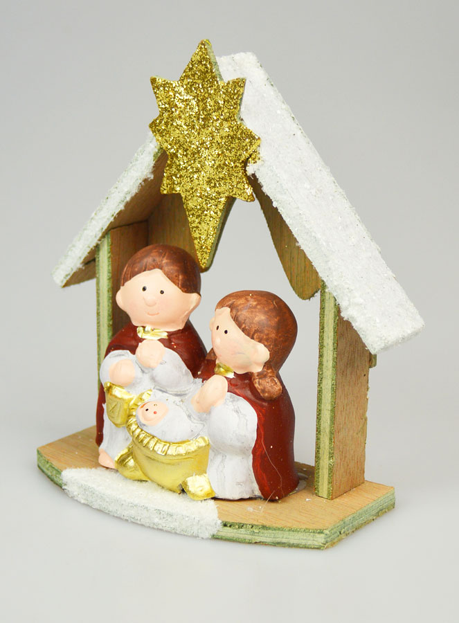 Crèche de Noël Nativité en Grès - 15cm (pic 2)