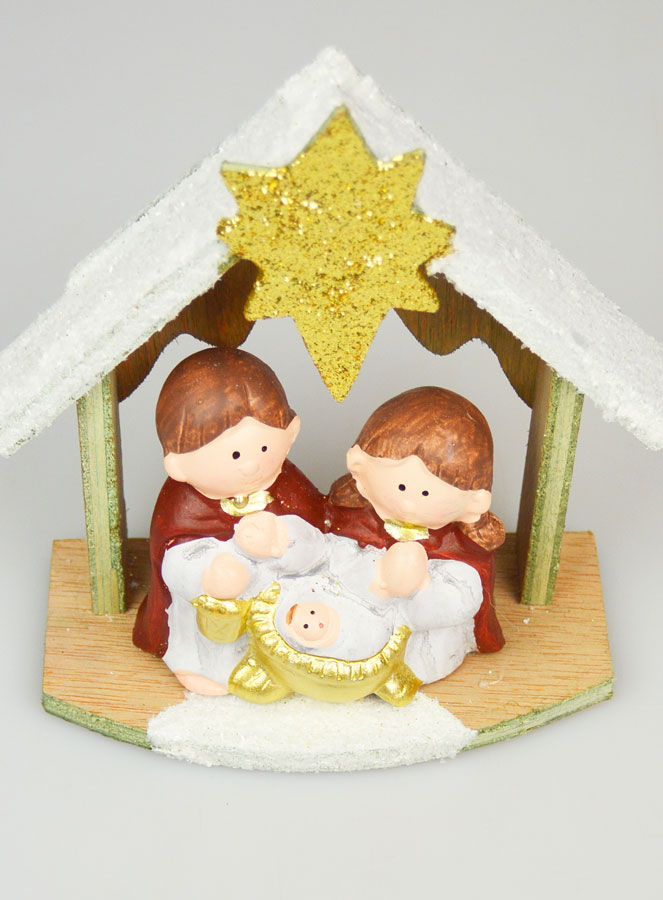Crèche de Noël Nativité en Grès - 15cm (pic 4)