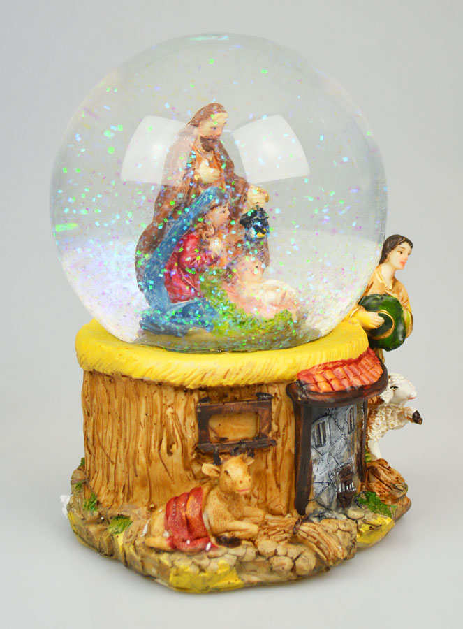 Crèche de Noël Boule en Verre 12cm - Nativité (pic 4)