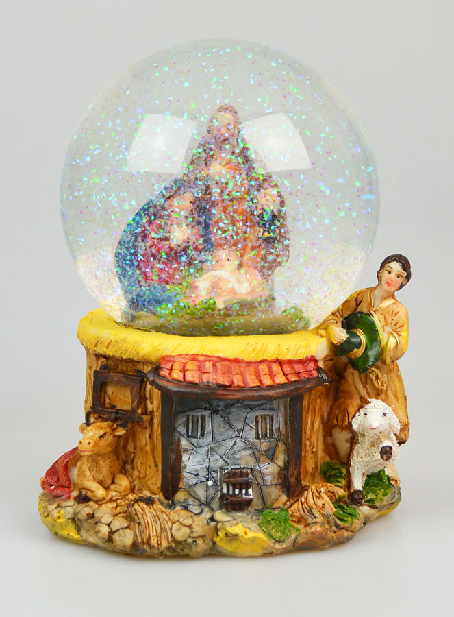 Boule de Noël en Verre 12cm - Nativité (pic 1)