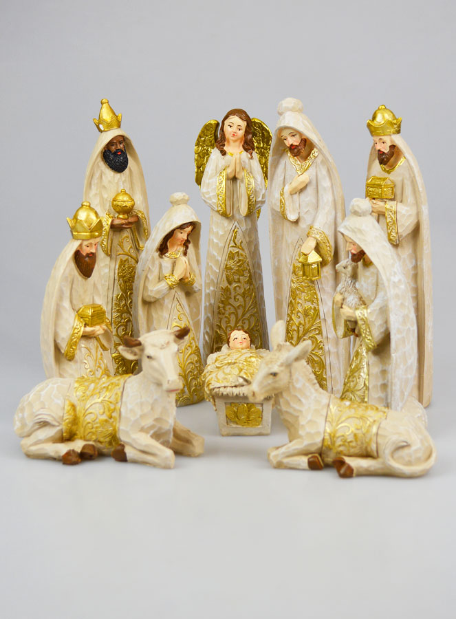 Crèche de Noël 10 Santons - 20cm (pic 1)