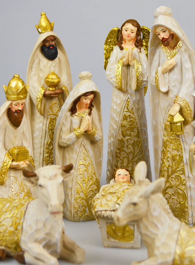 Crèche de Noël 10 Santons - 20cm (pic 3)