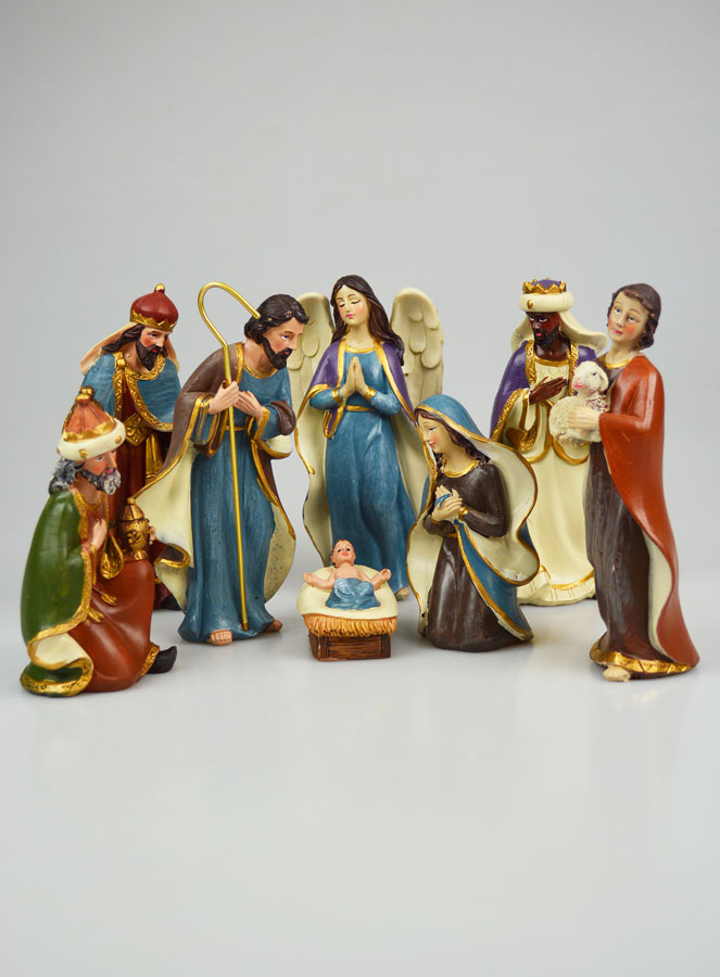 Crèche de Noël 8 Santons - 16cm (pic 1)