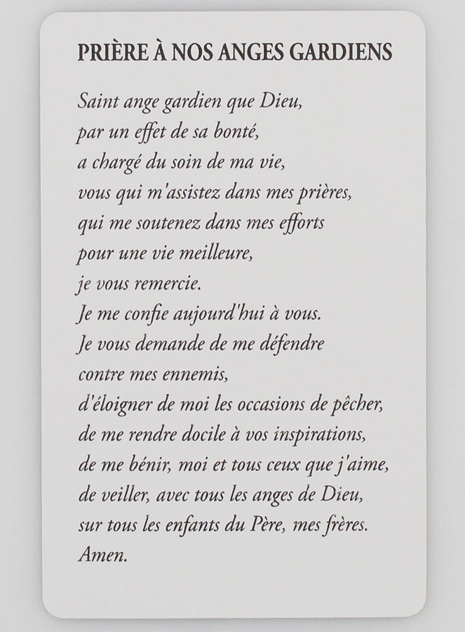 Carte de prière Ange-Gardien (pic 2)