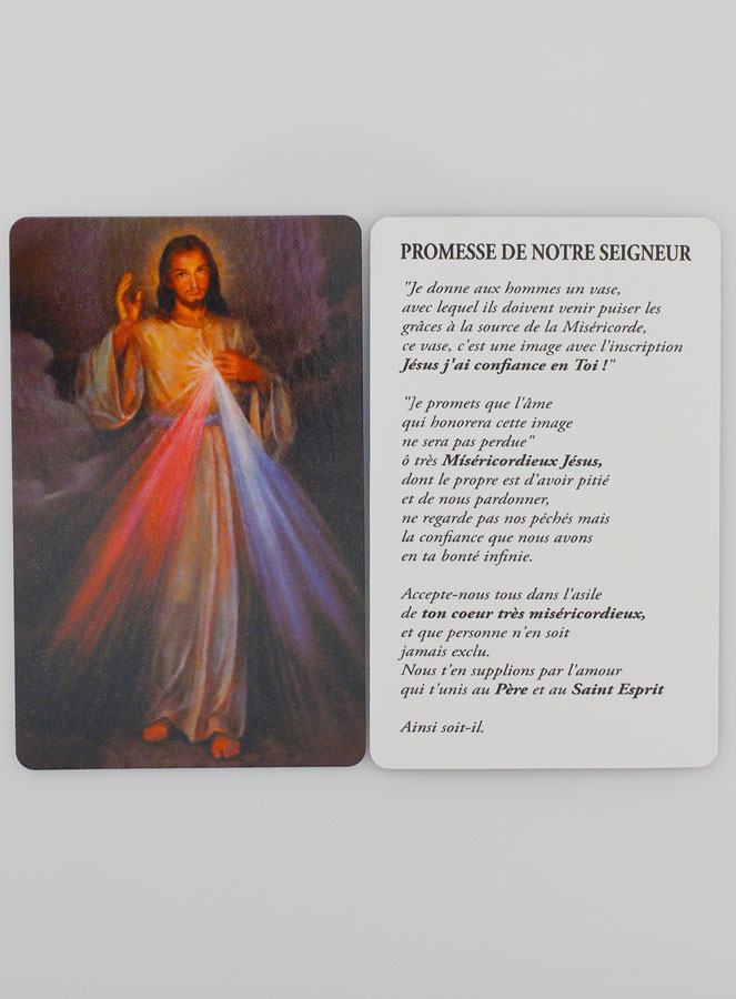 Carte de prière Jésus-Christ Miséricordieux (pic 3)