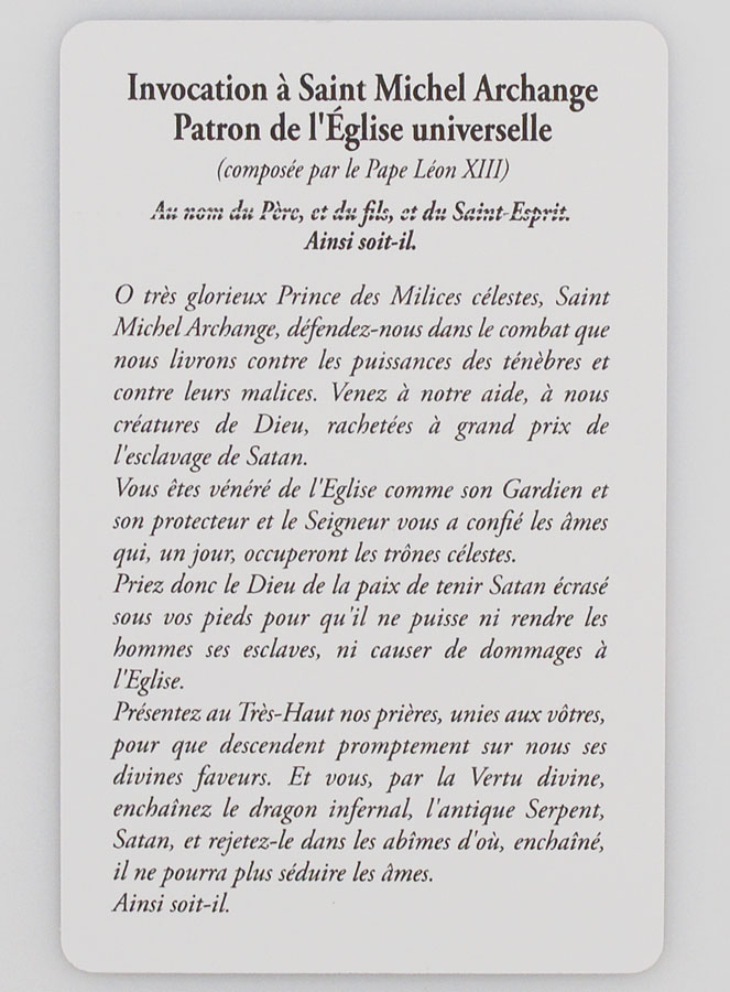 Carte de prière Saint Michel Archange (pic 2)