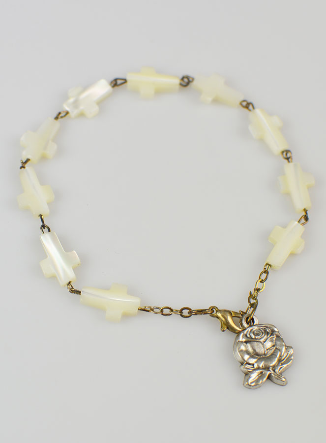 Bracelet Dizainier Croix en Nacre Véritable (pic 3)