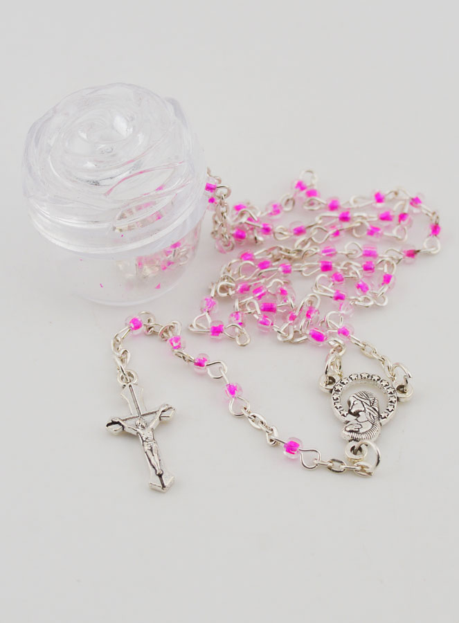 Chapelet en Perles Rose Enfant (pic 1)