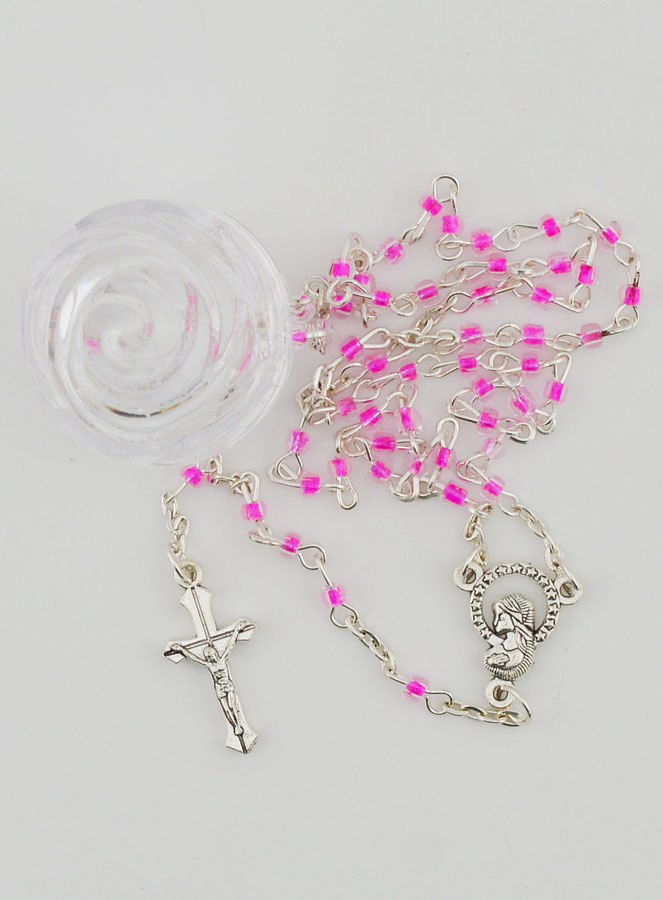 Chapelet en Perles Rose Enfant (pic 2)