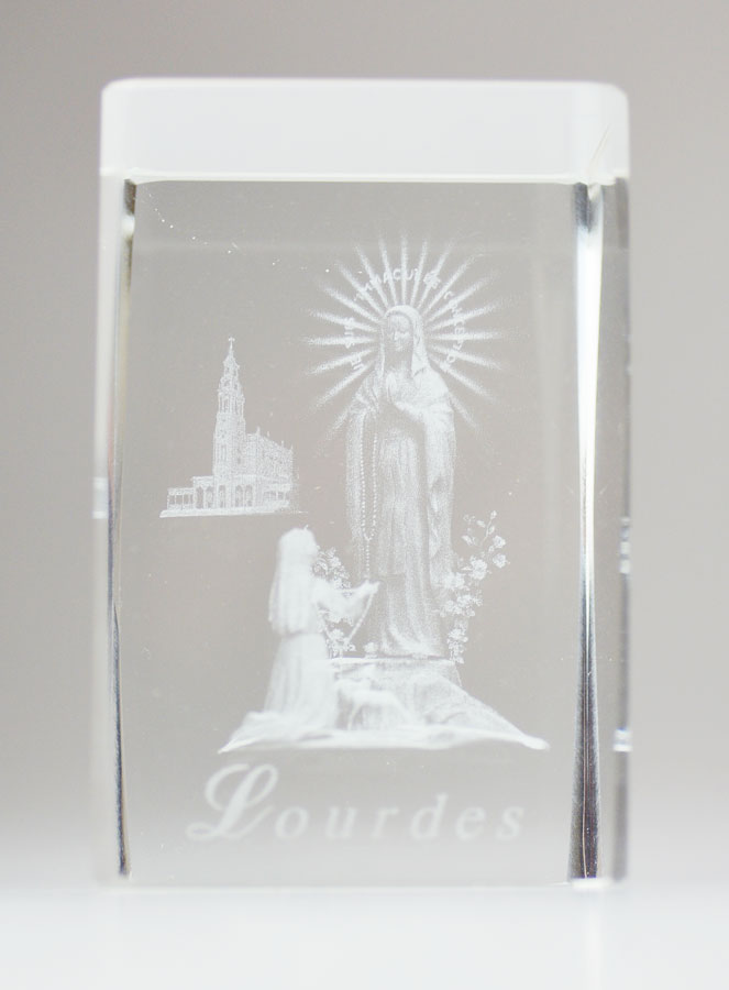 Cadre Icône Notre Dame de Lourdes Gravé au Laser (pic 1)
