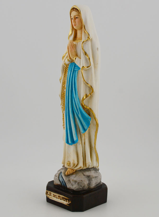 Statue Vierge Marie de Lourdes Polychromée - 15cm (pic 2)