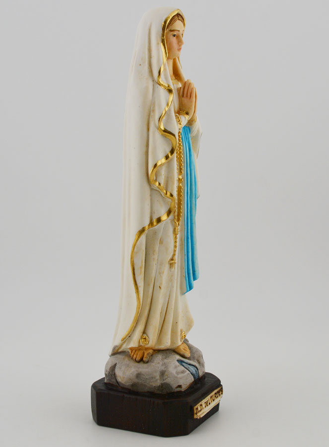 Statue Vierge Marie de Lourdes Polychromée - 15cm (pic 3)