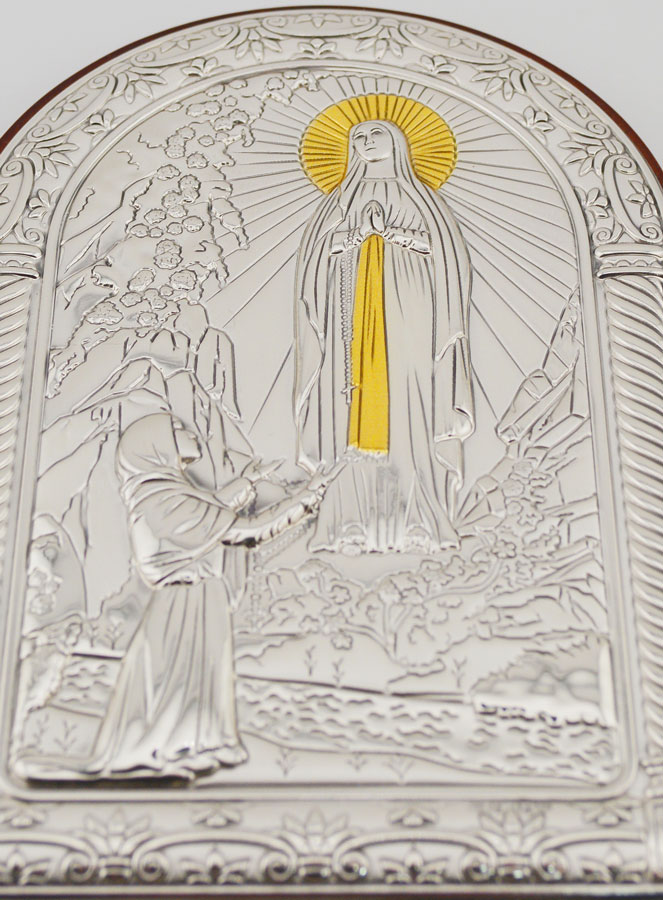 Icône Notre Dame de Lourdes en Argent (pic 2)
