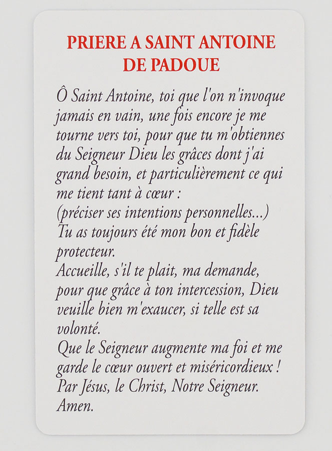 Carte de Prière Saint Antoine (pic 2)