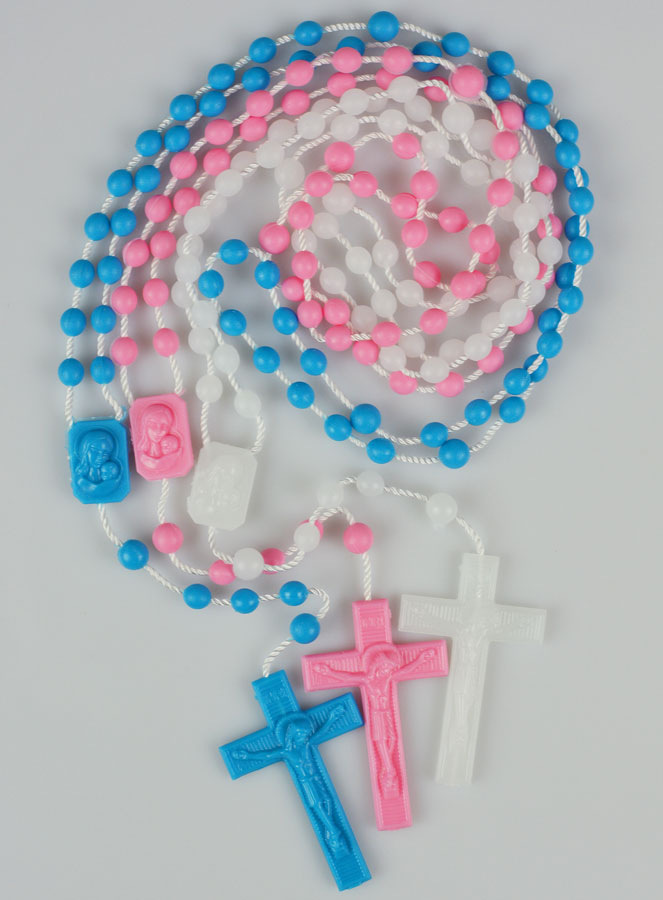 Lot Chapelet Fluo Chapelet Rose Chapelet Bleu (pic 1)