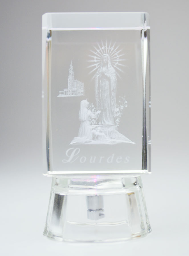 Statue Notre Dame de Lourdes en Verre (pic 1)
