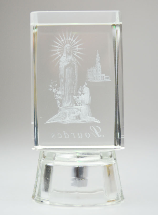 Statue Notre Dame de Lourdes en Verre (pic 4)