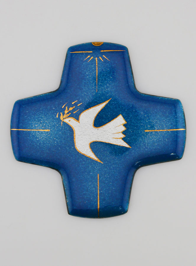 Croix Colombe Esprit Saint Carrée Emaux du Liban (pic 1)