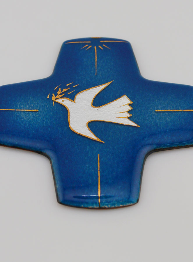 Croix Colombe Esprit Saint Carrée Emaux du Liban (pic 2)