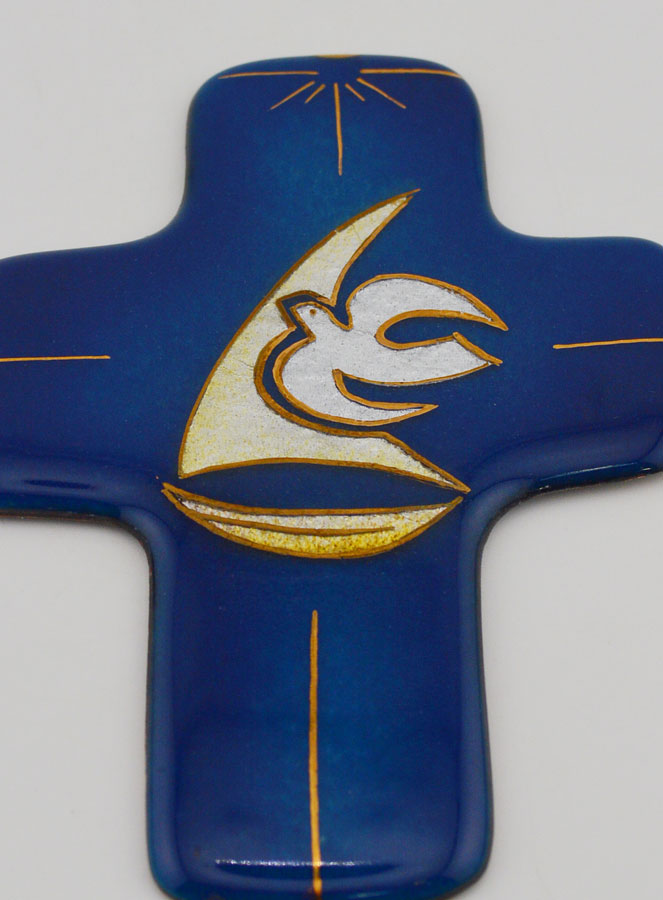 Croix Esprit Saint Luxe Carrée Emaux du Liban (pic 2)