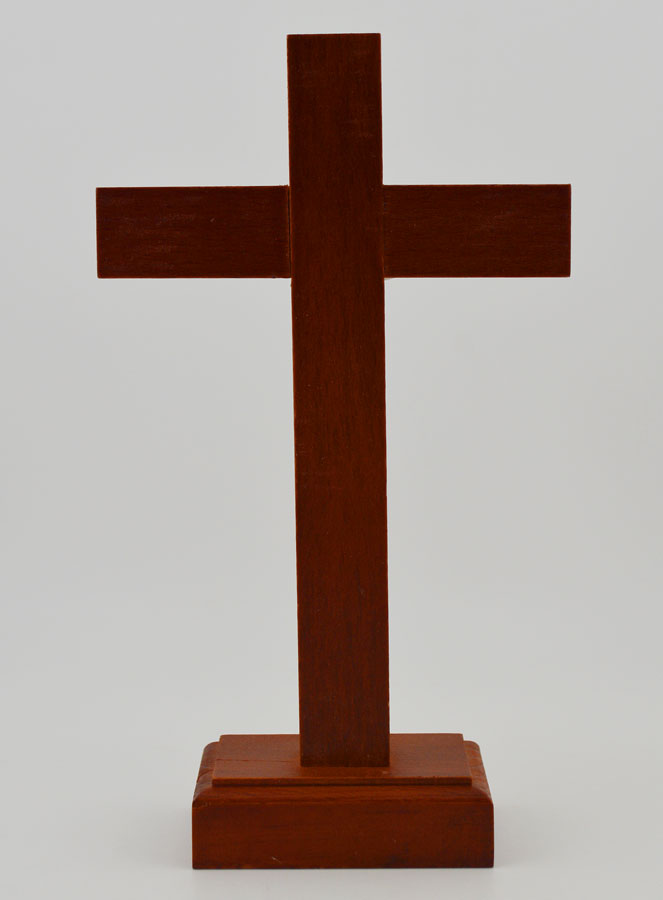 Crucifix en Bois d'Hêtre sur Socle (pic 4)