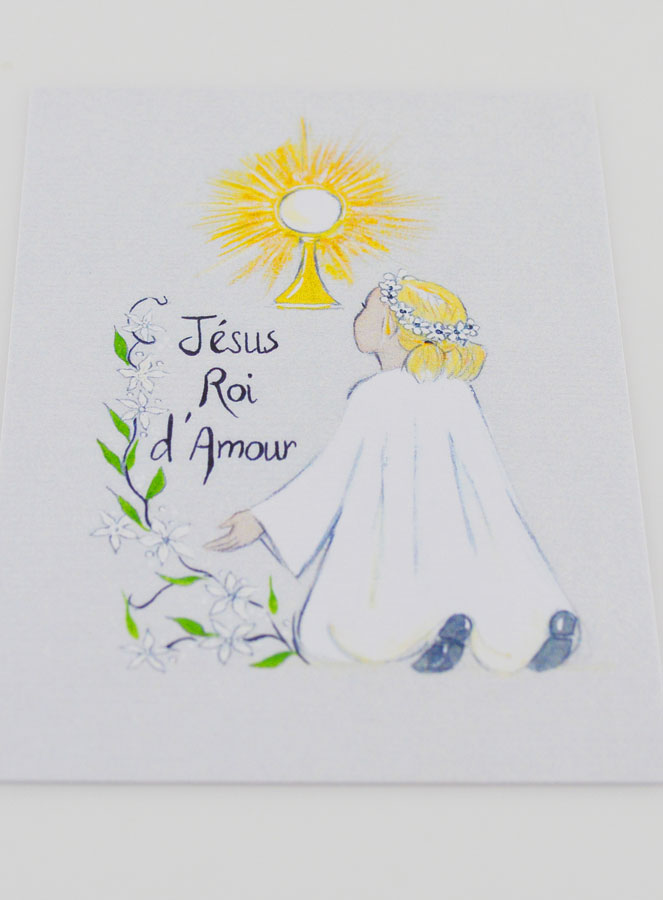 Carte de Communion Communiante Jésus Roi d'Amour (pic 2)