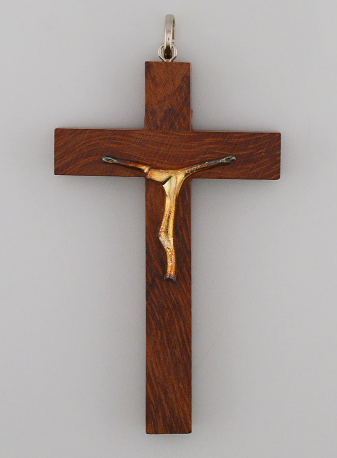 Croix d' Aube en Bois Christ Moderne (pic 1)