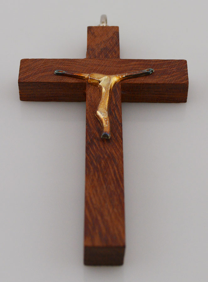 Croix d' Aube en Bois Christ Moderne (pic 2)