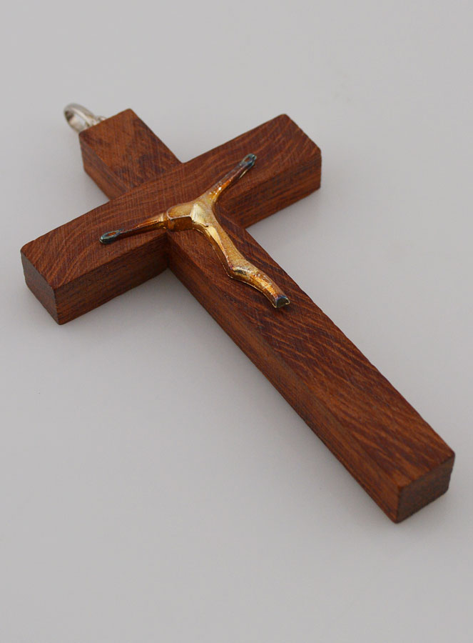Croix d' Aube en Bois Christ Moderne (pic 3)