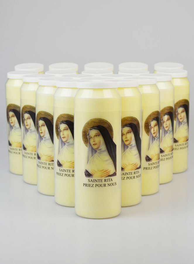 Lot de 20 Bougies de Neuvaine Sainte Rita (pic 1)