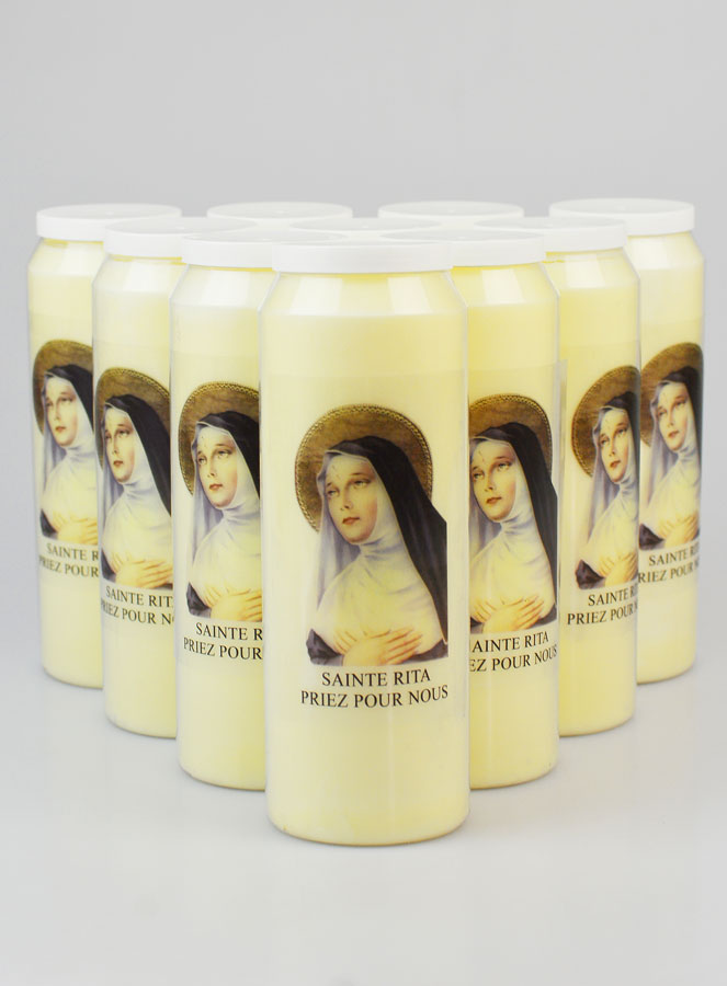 Lot de 10 Bougies de Neuvaine Sainte Rita (pic 1)