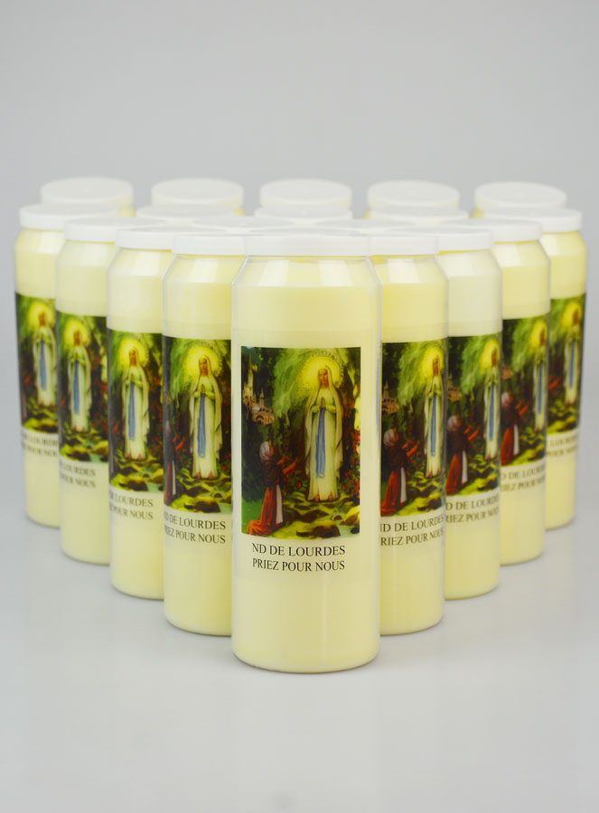 Lot de 20 Bougies de Neuvaine Notre Dame de Lourdes (pic 1)