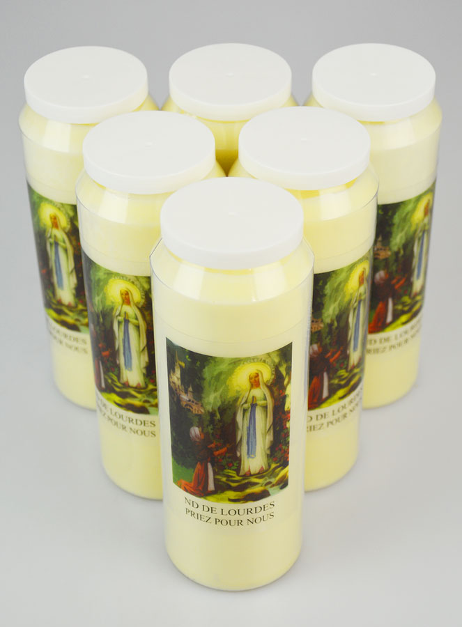 Lot de 6 Bougies de Neuvaine Notre Dame de Lourdes (pic 2)
