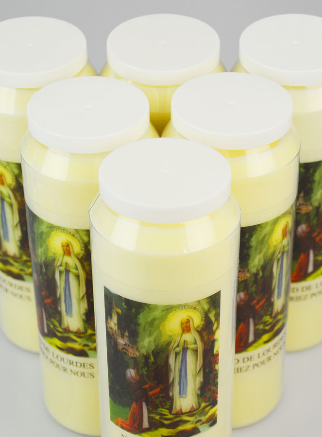 Lot de 6 Bougies de Neuvaine Notre Dame de Lourdes (pic 4)