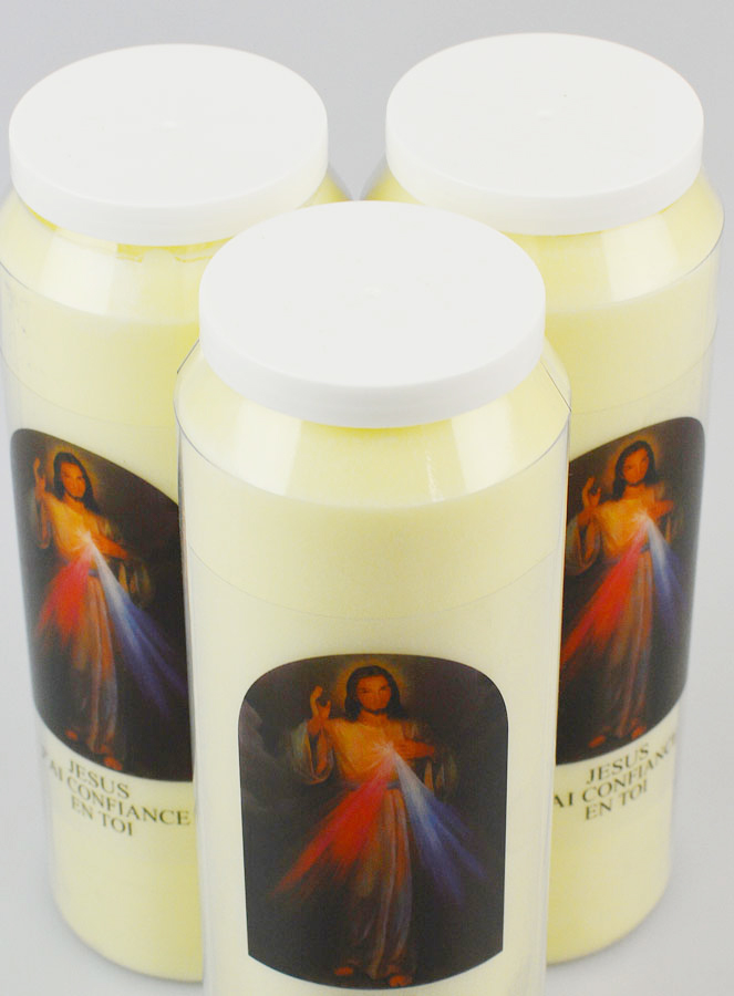 Lot de 3 Bougies de Neuvaine au Christ Miséricordieux (pic 4)