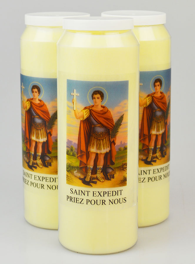 Lot de 3 Bougies de Neuvaine Saint Expédit (pic 1)