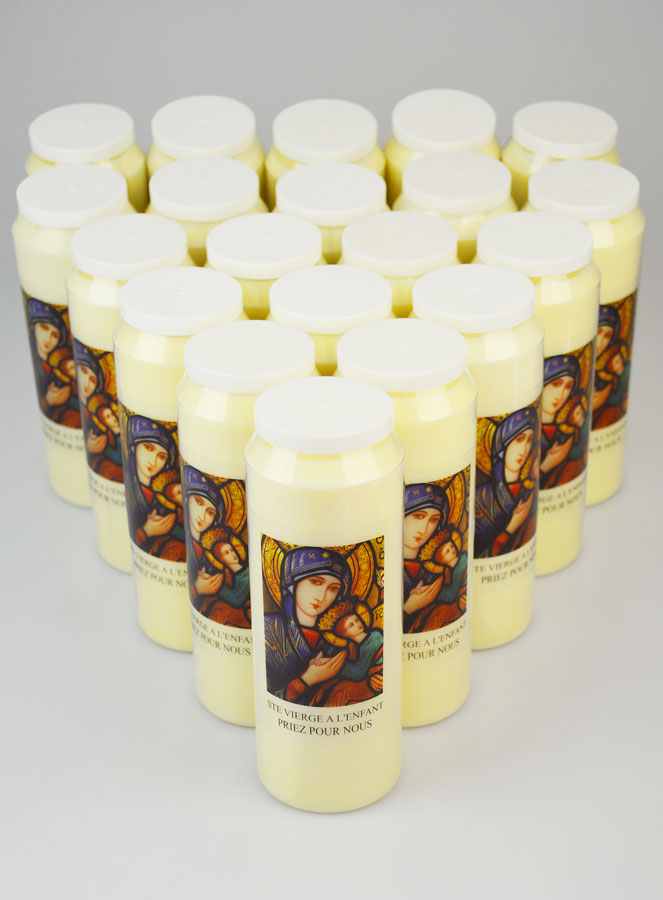 Lot de 20 Bougies de Neuvaine Vierge à l'Enfant (pic 2)