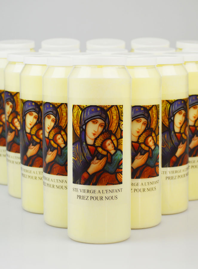 Lot de 20 Bougies de Neuvaine Vierge à l'Enfant (pic 3)