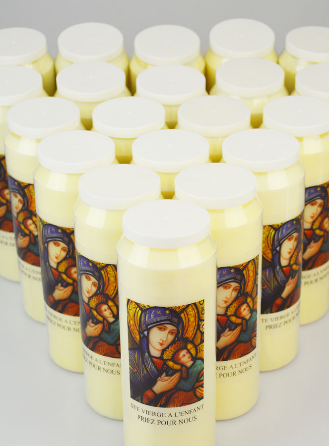 Lot de 20 Bougies de Neuvaine Vierge à l'Enfant (pic 4)