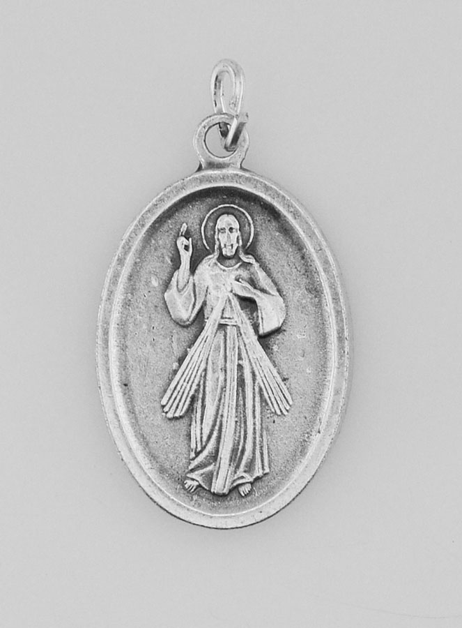 Médaille Religieuse Jésus-Christ Miséricordieux Argentée (pic 1)