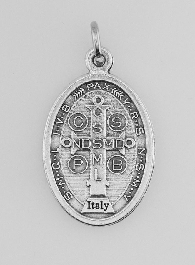Médaille Religieuse Saint Benoît Argentée (pic 3)