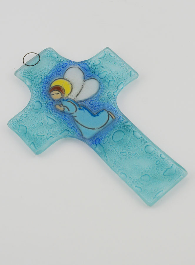 Croix Ange en Prière en Verre (pic 4)