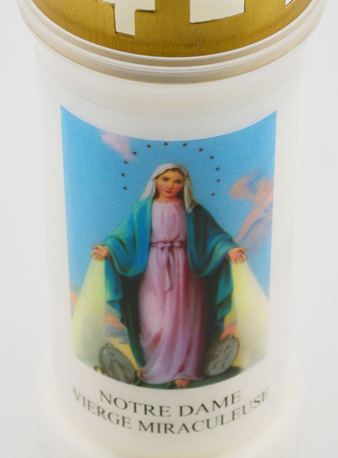 Bougie De Neuvaine Vierge - 100% Huile Végétale - Brûle Environ 9 Jours - Pour Prières Et Méditation