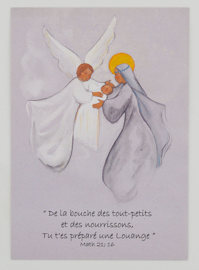 Carte de Baptême Vierge Marie et L'Ange (pic 1)