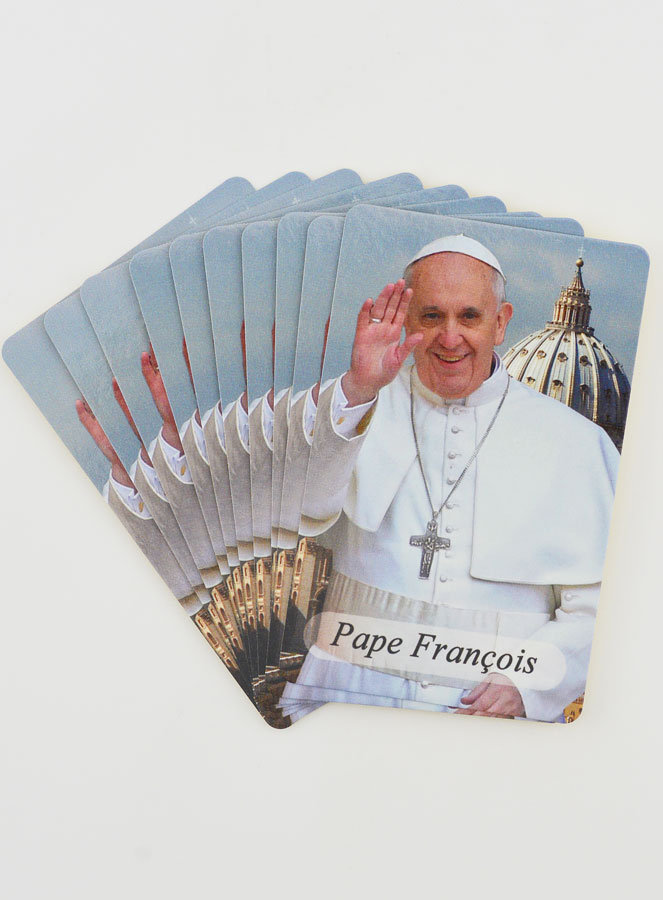 Lot de 10 Cartes de Prières au Pape François (pic 1)
