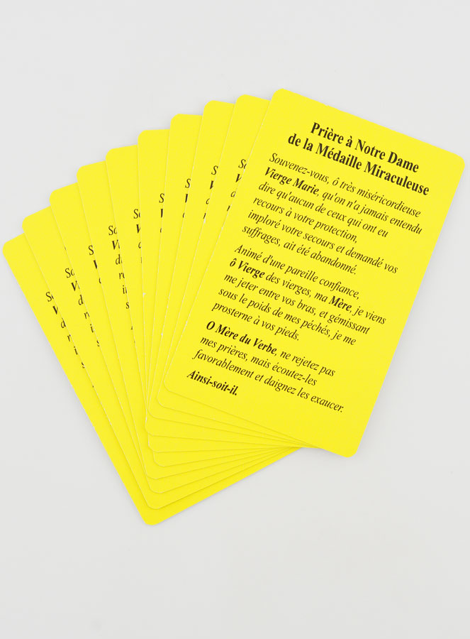 Lot de 10 Cartes de Prières à la Vierge Miraculeuse (pic 3)